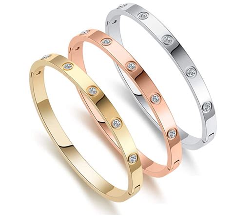 cartier gold bracelet dupe|reproduction cartier love bracelet.